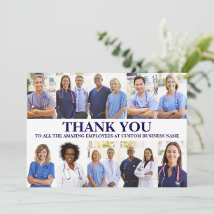 Employee Appreciation Personalized 8 Photo Collage Thank You Card