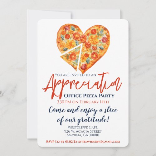 Employee Appreciation Pizza Party Invitation