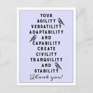 Employee Appreciation Postcard