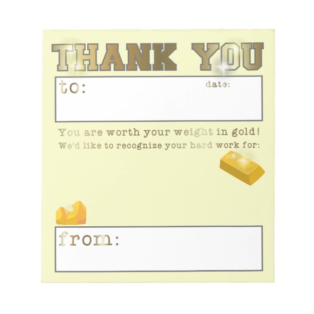 Employee Appreciation Shout Out Recognition Notepad (Front)