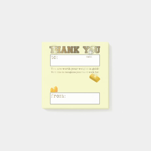 Employee Appreciation Shout Out Recognition Post-it Notes (Front)