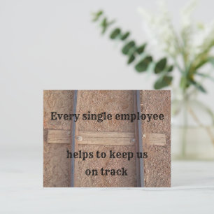 Employee Appreciation Thank You Business Railroad Postcard