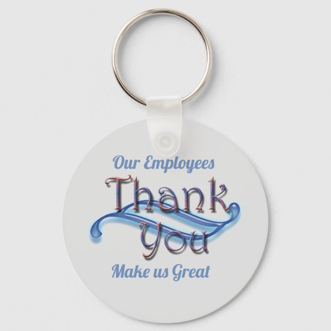 Employee Appreciation Token Pastel Thank You Keychain (Front)