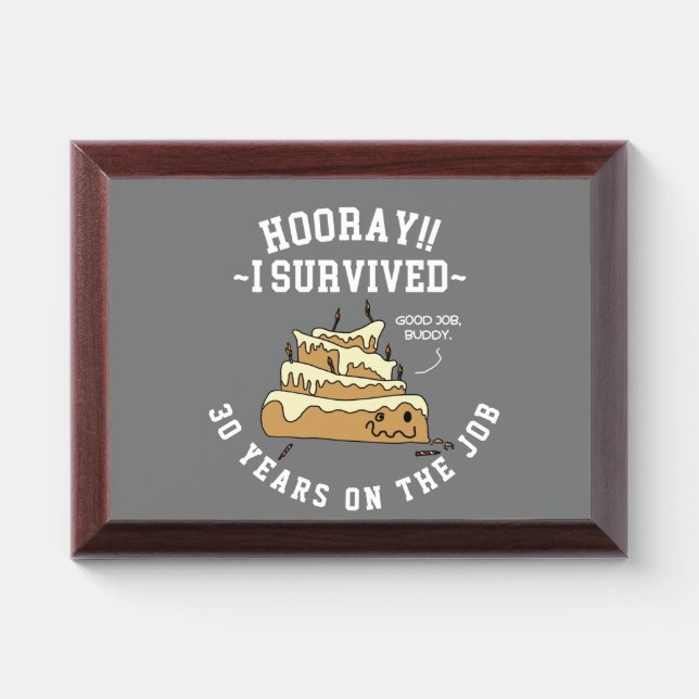 Employee Appreciation Work Anniversary Award Plaque (Horizontal)