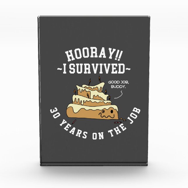 Employee Appreciation Work Anniversary Custom Acrylic Award (Front)