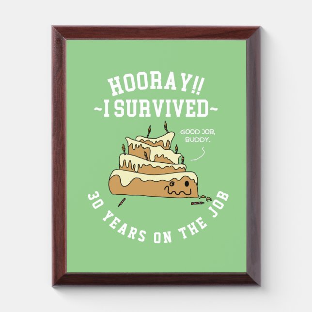 Employee Appreciation Work Anniversary Custom Award Plaque (Vertical)