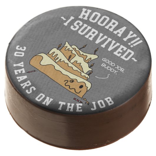 Employee Appreciation Work Anniversary Custom Chocolate Covered Oreo (Angled)