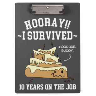 Employee Appreciation Work Anniversary Funny Clipboard
