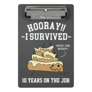 Employee Appreciation Work Anniversary Funny Mini Clipboard