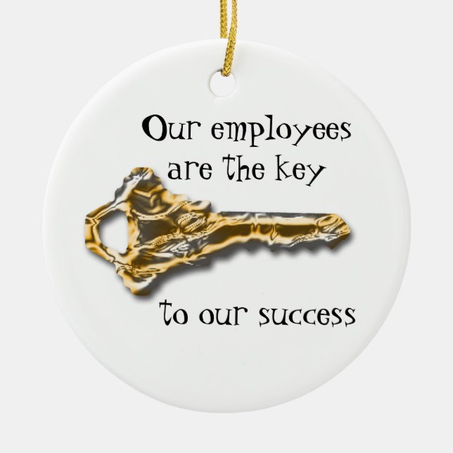 Employee Appreciation Workplace Thanks Business Ceramic Ornament (Front)