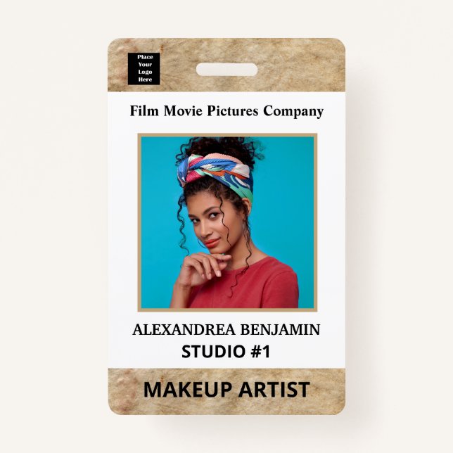  Employee Artist Photo Id Card Logo Custom Badge (Front)