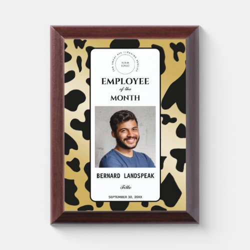 Employee Award Logo  Gold Black Cow Spots