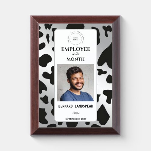 Employee Award Logo  Silver Black Cow Spots