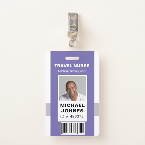 employee bar code photo name tag badge