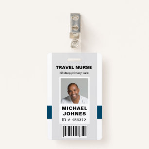 employee bar code photo name tag badge