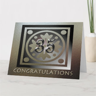 Employee BIG 35th Anniversary Elegant Golden Card