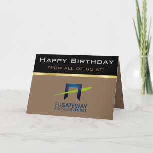 Employee Birthday w/Company Logo Card