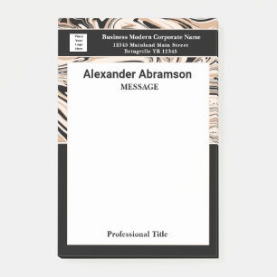 Employee Business Name Logo Modern Custom Post-it Notes