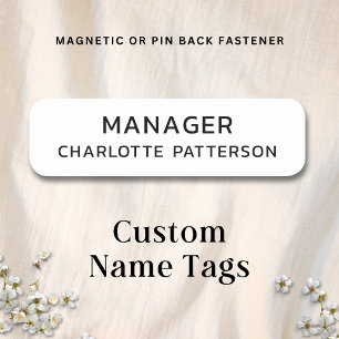 Employee Corporate Business Professional Company Name Tag