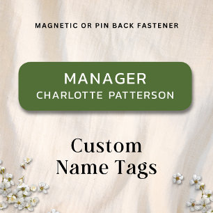 Employee Corporate Business Professional Company Name Tag