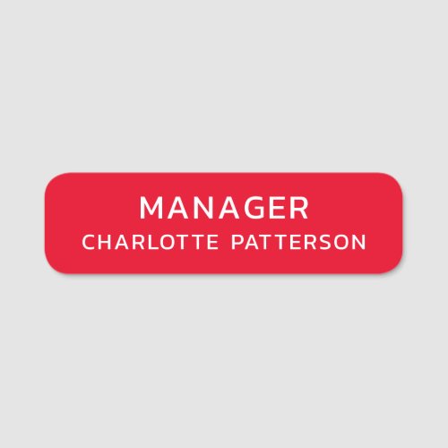 Employee Corporate Business Professional Company Name Tag