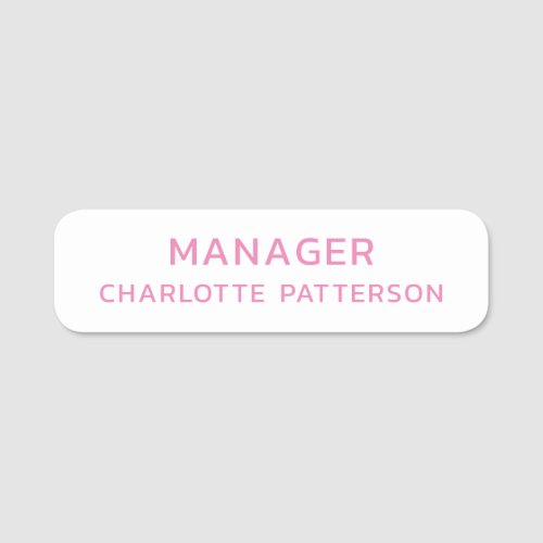 Employee Corporate Business Professional Company Name Tag