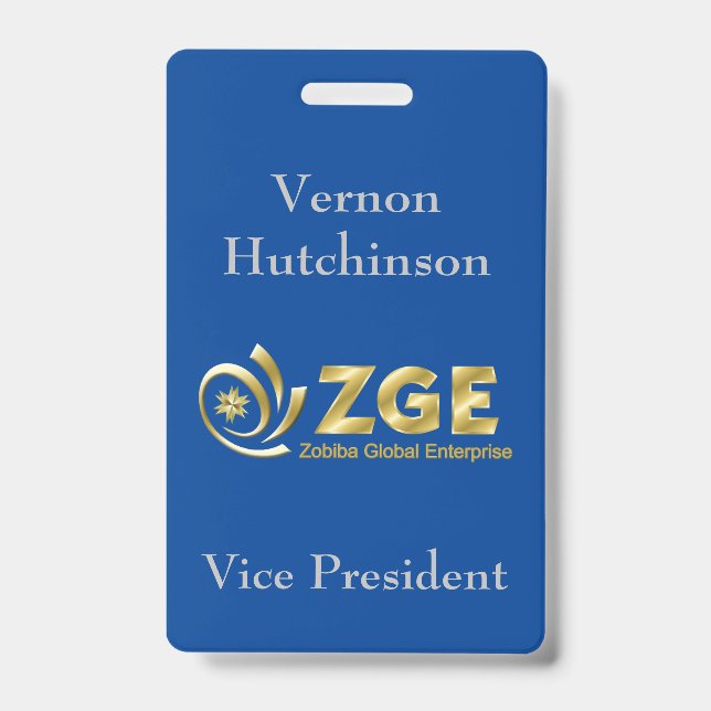 Employee Custom Name Tag Badge (Front)