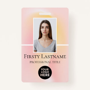 Employee Custom Photo, Barcode, Logo, Name Badge