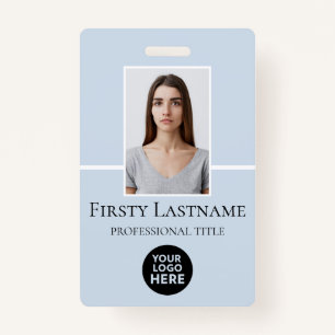 Employee Custom Photo, Barcode, Logo, Name Badge