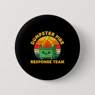 Employee Dumpster Fire Resnse Team Ugly Christmas  Button