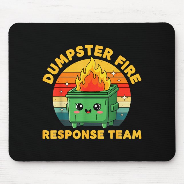 Employee Dumpster Fire Resnse Team Ugly Christmas  Mouse Pad (Front)