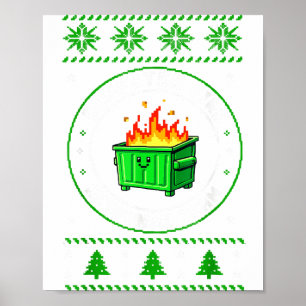 Employee Dumpster Fire Resnse Team Ugly Christmas Poster