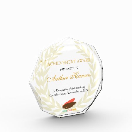 Employee Golden Wreath Achievement Recognization Acrylic Award