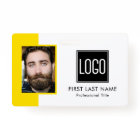 Employee ID | Bright Yellow Logo Photo