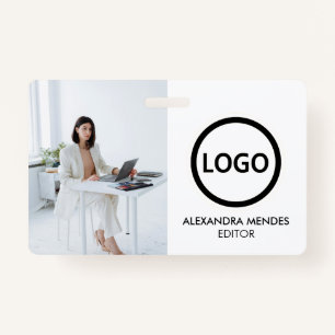 Employee ID Card Modern Minimalist Company Badge