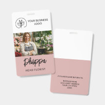 Employee ID in Dusty Pink Logo & Wide Photo