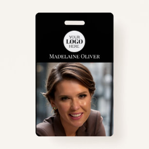 Employee ID Photo Badge Black White