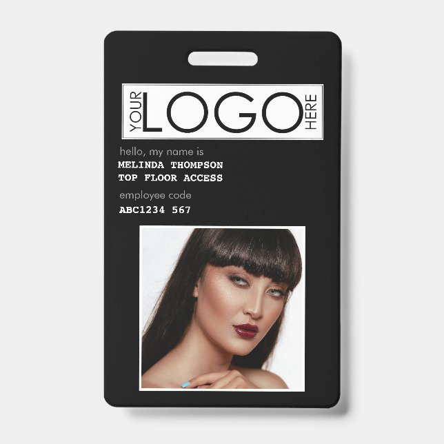 Employee ID Photo Company Identification  Badge (Front)