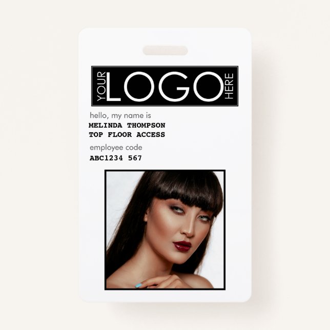 Employee ID Photo Company Identification  Badge (Front)