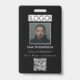Employee ID Photo Company Security Badge QR Code