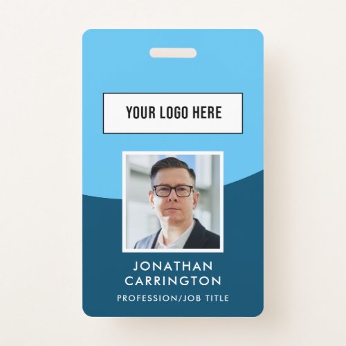 Employee ID Photo Logo QR Code Badge
