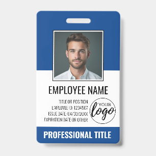 Employee ID - Photo, Logo, Title - Custom Plastic Badge