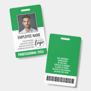 Employee ID - Photo, Logo, Title - Custom Plastic Badge