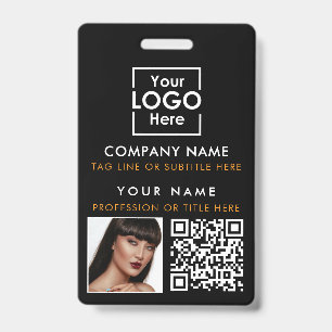Employee ID Photo QR Code Custom ID Printing Badge