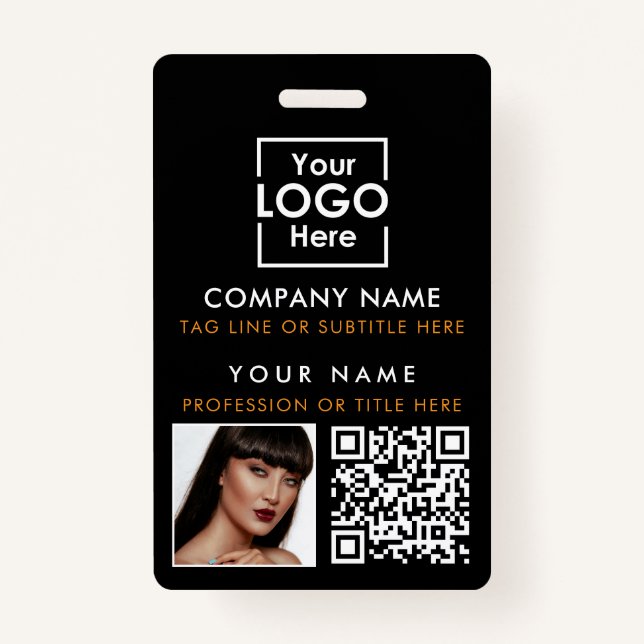 Employee ID Photo QR Code Custom ID Printing Badge (Front)