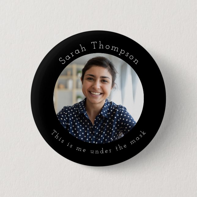 Employee ID Photo While Wearing a Mask Button (Front)