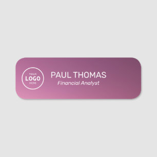 Employee Job Title Modern Professional Magnetic Name Tag