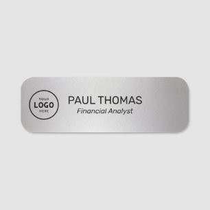 Employee Job Title Modern Professional Magnetic Name Tag