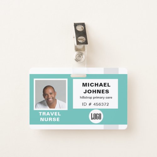 Employee Logo And Photo Name Tag Badge