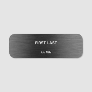 Employee Logo Name Tag Gunmetal Magnetic